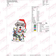 Christmas Santa Schnauzer Dog Free Digital Machine Embroidery Design for Gifts, Holiday Decorations | Free & Instant Download