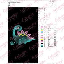Lovely Dinosaur Embroidery Design