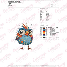 Quirky Crazy Bird Embroidery Pattern for Pet Lovers