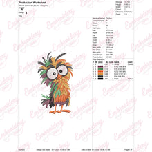 Crazy Bird Funny Cartoon Embroidery File