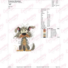 Crazy Dog Embroidery Design