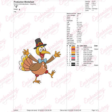 Funny Dancing Turkey Thanksgiving Embroidery Design