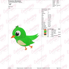 Cute Bird Machine Embroidery Design