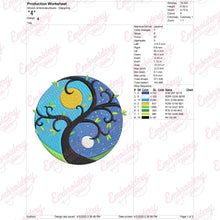 Day Night Yin Yang Embroidery Design