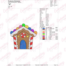 Christmas Gingerbread House Embroidery Design