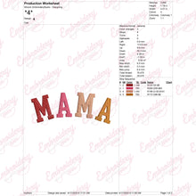Mama Embroidery Design
