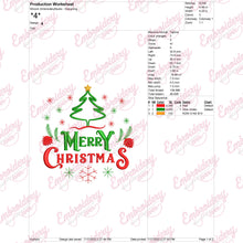 Merry Christmas Wishes Embroidery Design