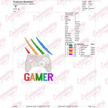 Cat Scratch Joystick Embroidery Design