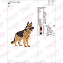 German Shepherd Dog Embroidery Design