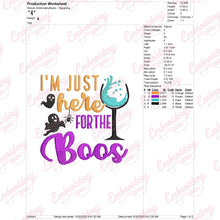 Here For The Boos Funny Halloween Party Embroidery Design