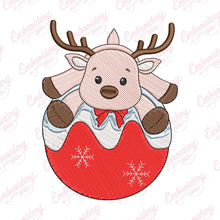 Christmas Baby Reindeer Free Digital Machine Embroidery Design for Gifts, Holiday Decorations | Free & Instant Download