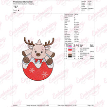 Christmas Baby Reindeer Free Digital Machine Embroidery Design for Gifts, Holiday Decorations | Free & Instant Download