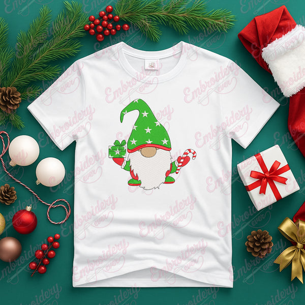 Christmas Gnome Free Digital Machine Embroidery Design for Gifts, Holiday Decorations | Free & Instant Download