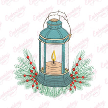 Beautiful Christmas Lantern Free Digital Machine Embroidery Design for Gifts, Holiday Decorations | Free & Instant Download