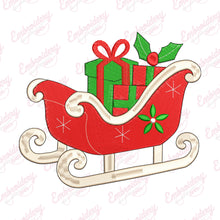 Christmas Santa Sleigh Free Digital Machine Embroidery Design | A Festive Digital Download | Instant & Free Download