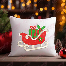 Christmas Santa Sleigh Free Digital Machine Embroidery Design | A Festive Digital Download | Instant & Free Download