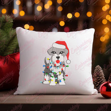 Christmas Santa Schnauzer Dog Free Digital Machine Embroidery Design for Gifts, Holiday Decorations | Free & Instant Download