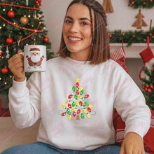Festive Christmas Tree with Lights Free Digital Machine Embroidery Design for Gifts, Holiday Decorations | Free & Instant Download