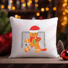 Funny Christmas Hockey Goalie Gingerbread Free Digital Embroidery Design | Instant & Free Download