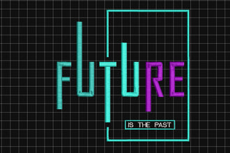 Future Is The Past Embroidery Design