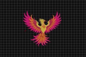 Phoenix Bird Embroidery Design