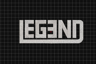 Legend Typography Digital Embroidery Design