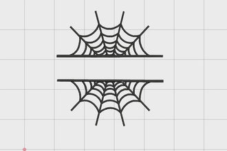 Spider Web Split Monogram Name Frame Embroidery Design