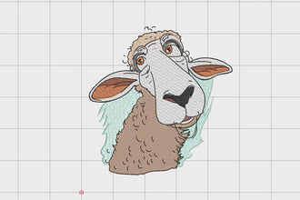 Funny Sheep Embroidery Design