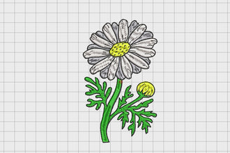 Daisy Bouquet Embroidery Design