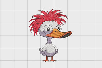 Funny Duck Embroidery Design