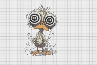 Funny Duck Machine Embroidery Design