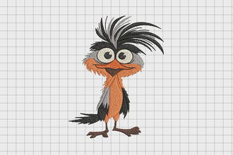 Funny Cartoon Bird Embroidery Design