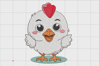 Cute Baby Chicken Embroidery Design
