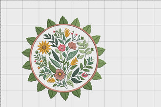 Beautiful Floral Mandala Embroidery Design