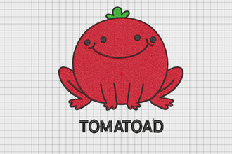 Tomatoad Funny Tomato Embroidery Design