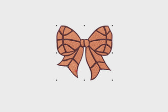 Basketball Coquette Bow Embroidery Design