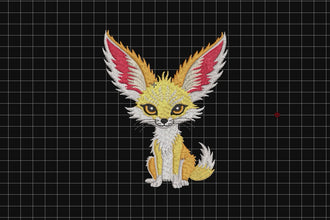 Fennec Fox Embroidery Design