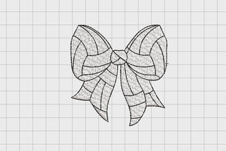 Vollyball Coquette Bow Embroidery Design