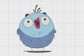 Funny Quirky Bird Digital Embroidery Design